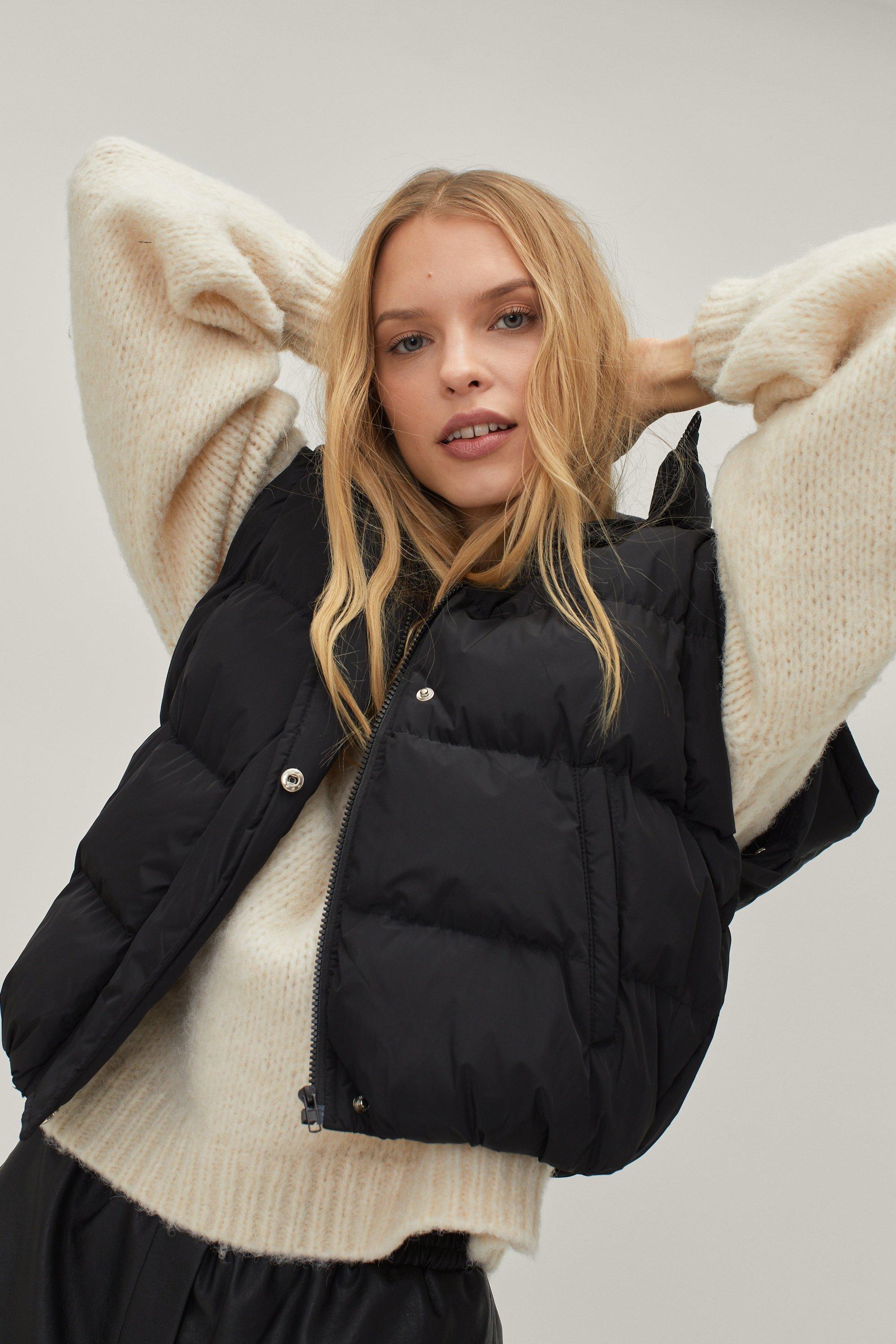 Women's Detachable Sleeve Padded Jacket | Boohoo UK