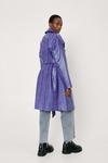 NastyGal Snakeskin Faux Leather Oversized Belted Trench Coat thumbnail 4
