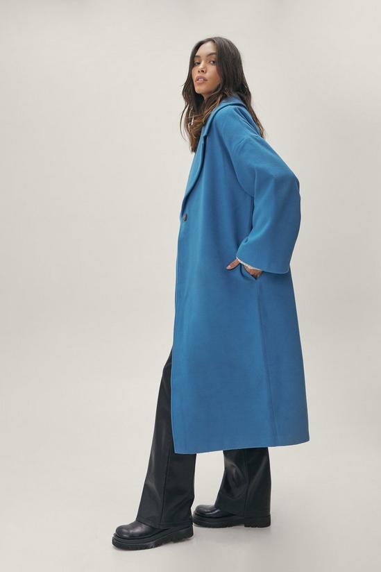 NastyGal Wool Look Oversized Long Sleeve Coat 3
