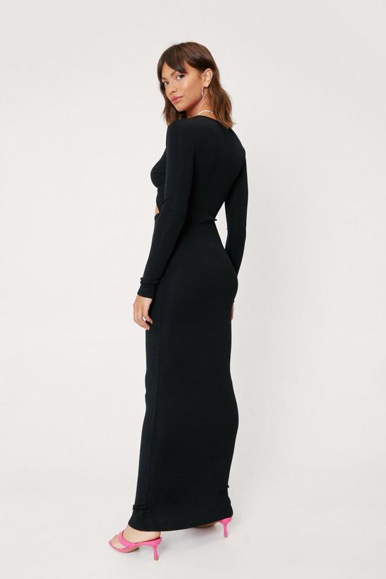 NastyGal Twist Front Cut Out Bodycon Maxi Dress 4