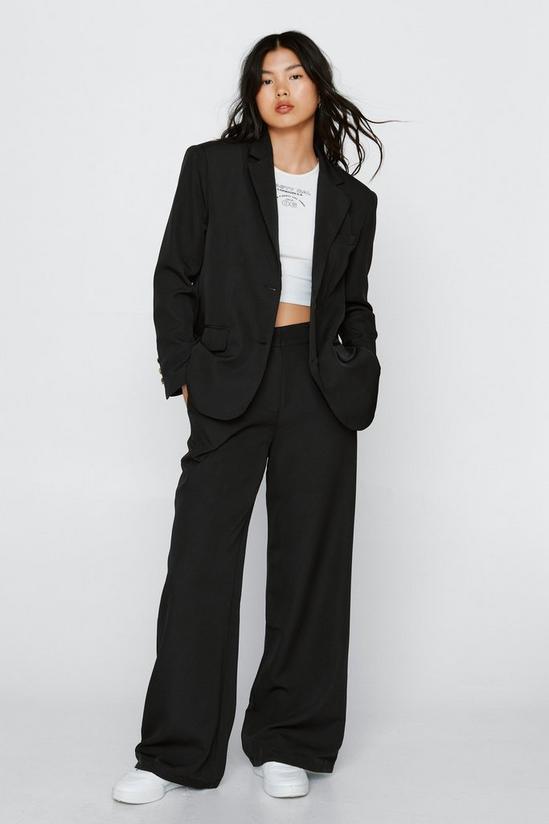 NastyGal Tailored Pleat Front Wide Leg Suit Trousers 1