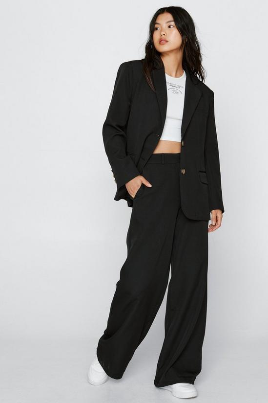 NastyGal Tailored Pleat Front Wide Leg Suit Trousers 3