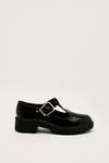 NastyGal Patent Faux Leather Chunky T Bar Flat Shoes thumbnail 1