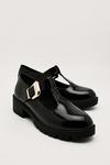 NastyGal Patent Faux Leather Chunky T Bar Flat Shoes thumbnail 3