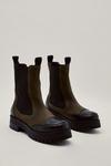 NastyGal Real Suede Contrast Cleated Chelsea Boots thumbnail 1