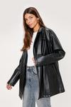 NastyGal Faux Leather Relaxed Trench Jacket thumbnail 3