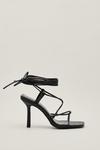 NastyGal Faux Leather Strappy Square Toe Stiletto Heels thumbnail 3