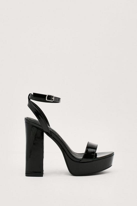 NastyGal Faux Leather Platform Strappy Heels 3