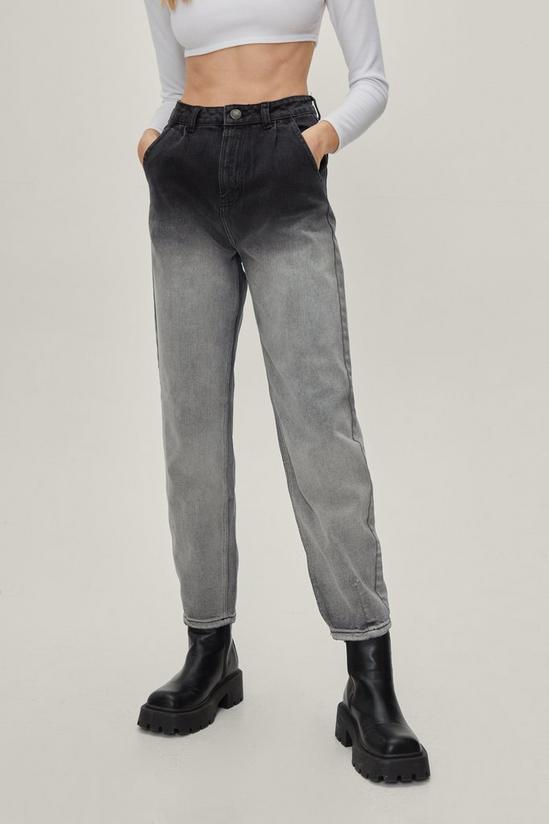 NastyGal Bleach Fade Tapered Jeans 3