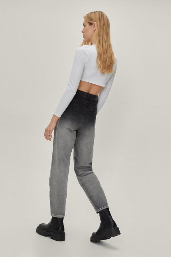 NastyGal Bleach Fade Tapered Jeans 4