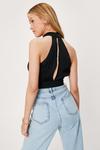 NastyGal Halter Neck Crossover Cut Out Crop Top thumbnail 4