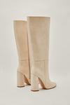 NastyGal Faux Leather Croc Knee High Pointed Boots thumbnail 3