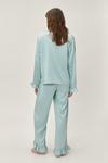 NastyGal Satin Long Ruffle Pyjama Trousers Set thumbnail 4