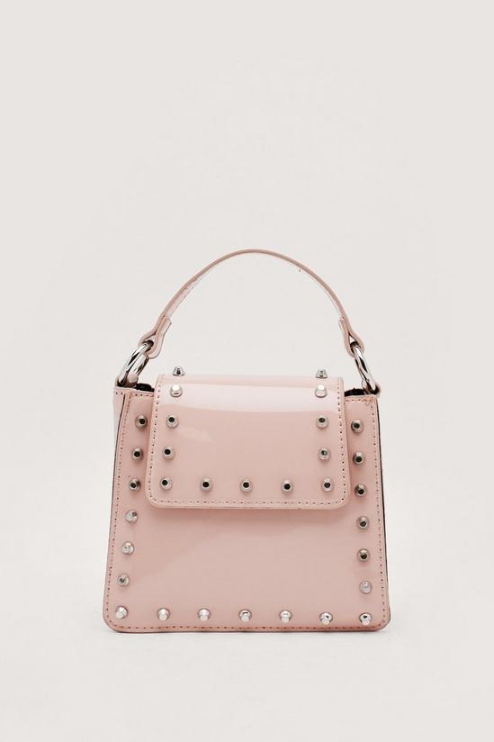 NastyGal Patent Faux Leather Studded Crossbody Bag 1
