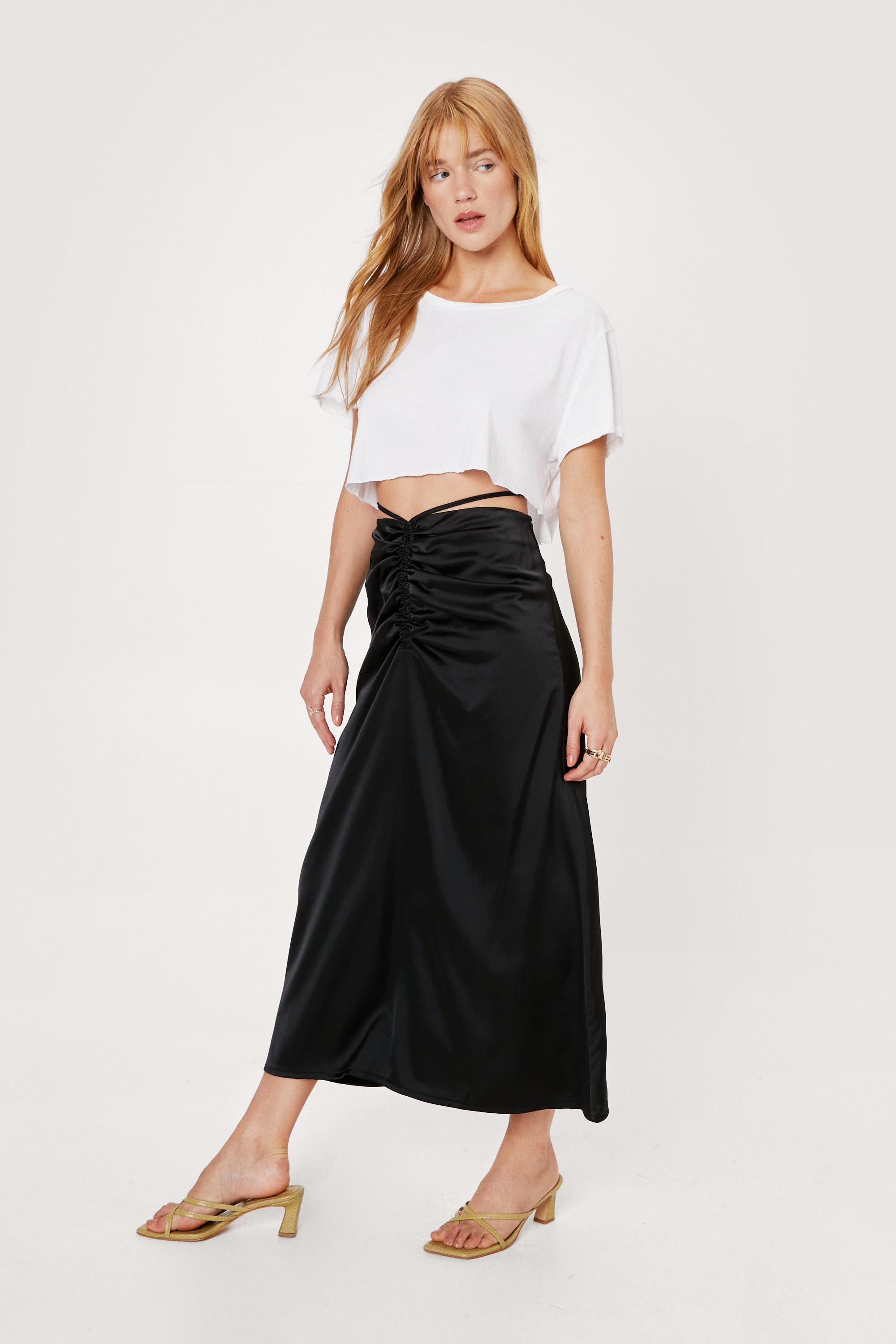 Petite midi skirts boohoo sale