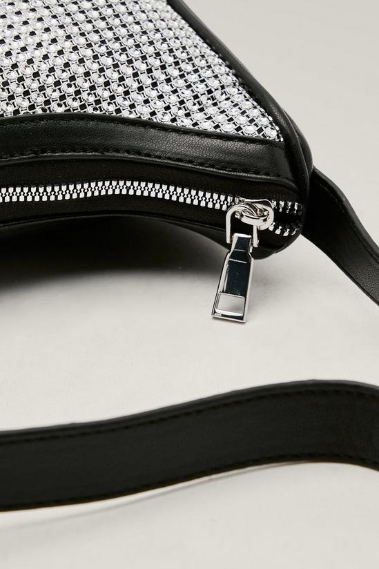 NastyGal Faux Leather Diamante Detail Shoulder Bag 4