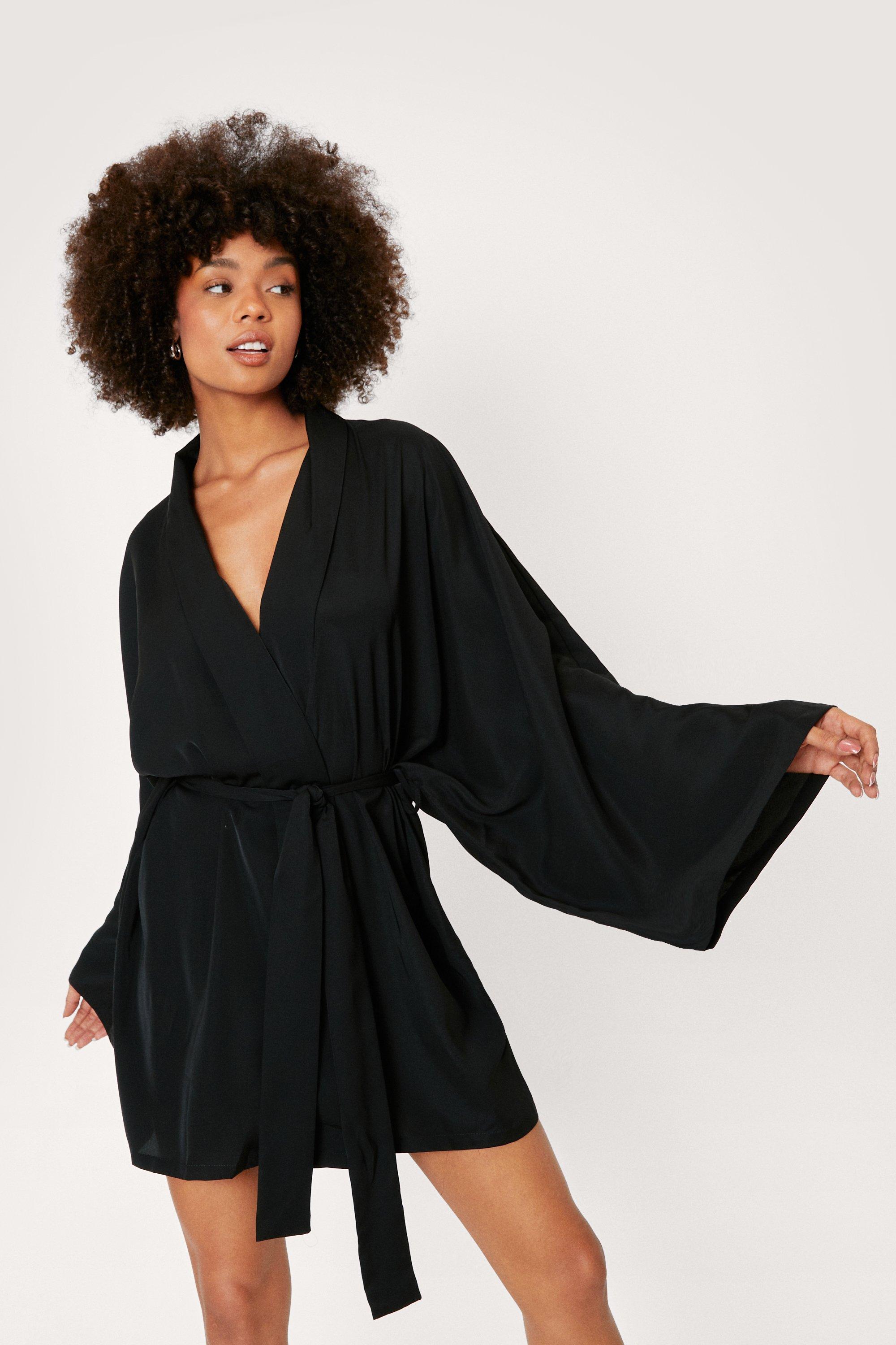 Boohoo kimono clearance wrap dress