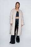 NastyGal Quilted Oversized Collarless Longline Jacket thumbnail 1