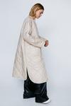 NastyGal Quilted Oversized Collarless Longline Jacket thumbnail 3