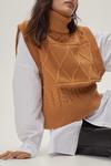 NastyGal Cable Knit High Neck Sweater Vest thumbnail 3