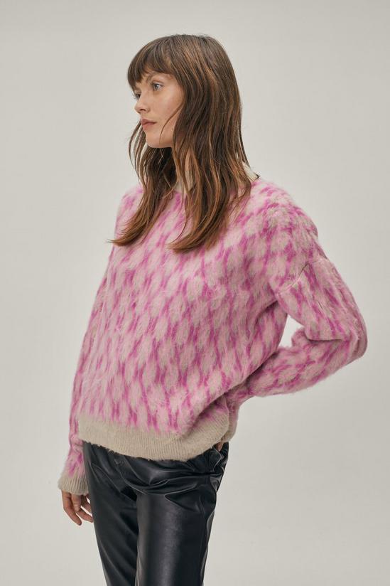 NastyGal Retro Pattern Oversized Brushed Sweater 3