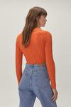 NastyGal Collar Button Down Ribbed Knitted Cardigan thumbnail 4