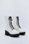 NastyGal Patent Faux Leather Hiker Lace Up Boots thumbnail 4
