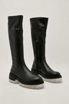 NastyGal Ice Sole Knee High Faux Leather Boots thumbnail 2