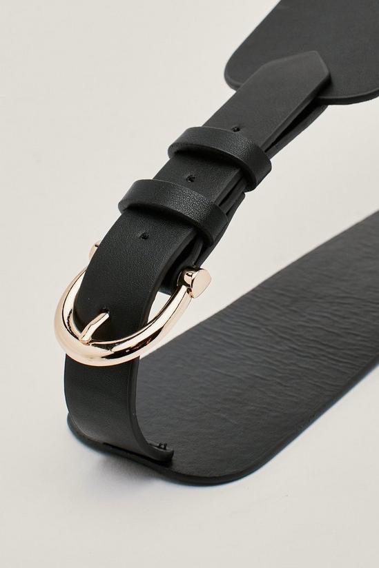 NastyGal Faux Leather Buckle Waist Belt 2