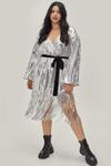 NastyGal Plus Size Belted Sequin Wrap Midi Dress thumbnail 1