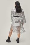 NastyGal Plus Size Belted Sequin Wrap Midi Dress thumbnail 4