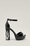 NastyGal Patent Faux Leather Flame Platform Heels thumbnail 3