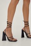 NastyGal Strappy Faux Leather Flared Block Heels thumbnail 2