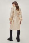 NastyGal Faux Leather Fur Trimmed Db Coat thumbnail 4