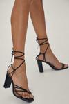 NastyGal Faux Leather Strappy Toe Post Heels thumbnail 3