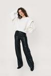 NastyGal Oversized Cable Knit Batwing Sleeve Jumper thumbnail 2