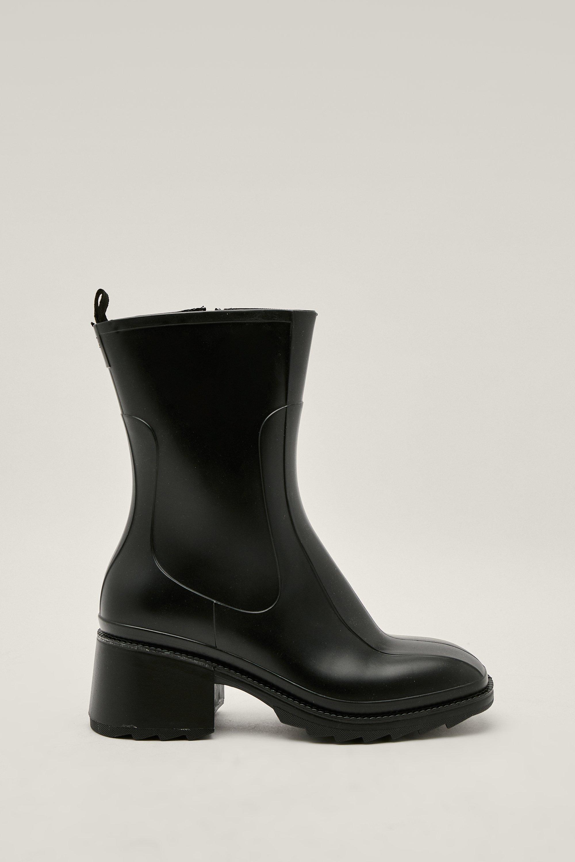 Heeled rain sale boots