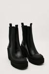 NastyGal Faux Leather Block Heeled Chelsea Boots thumbnail 1