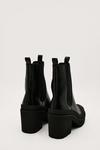 NastyGal Faux Leather Block Heeled Chelsea Boots thumbnail 4