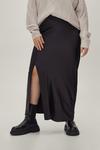 NastyGal Plus Size Satin Maxi Slip Skirt thumbnail 2