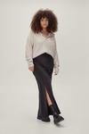 NastyGal Plus Size Satin Maxi Slip Skirt thumbnail 3