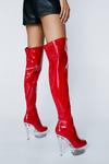 NastyGal Patent Thigh High Dancer Boots thumbnail 4