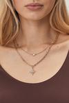 NastyGal Double Layer Star Necklace thumbnail 2