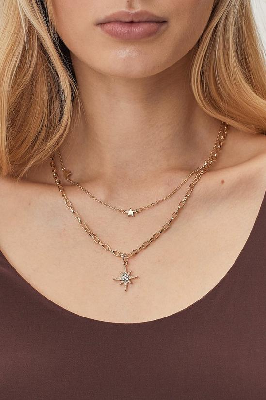 NastyGal Double Layer Star Necklace 2