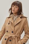 NastyGal Button Front Belted Collared Coat thumbnail 3