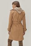 NastyGal Button Front Belted Collared Coat thumbnail 4