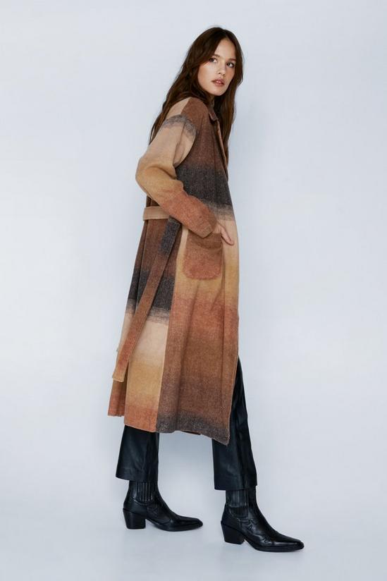 NastyGal Faux Wool Long Line Desert Coat 3