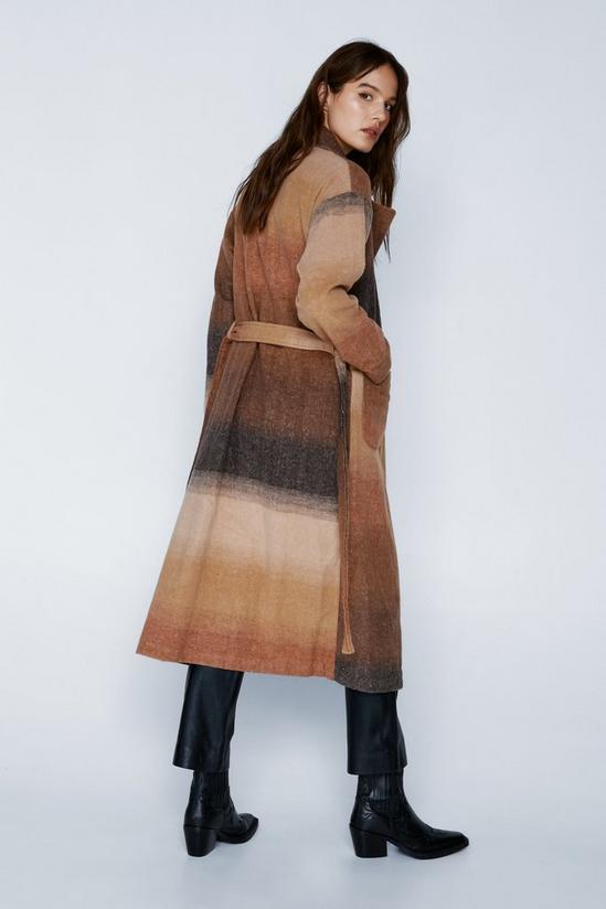 NastyGal Faux Wool Long Line Desert Coat 4