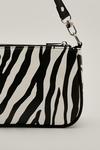 NastyGal Faux Ponyhair Zebra Print Shoulder Bag thumbnail 4