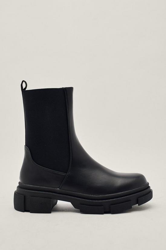 NastyGal Exposed Gusset Chunky Chelsea Boot 1